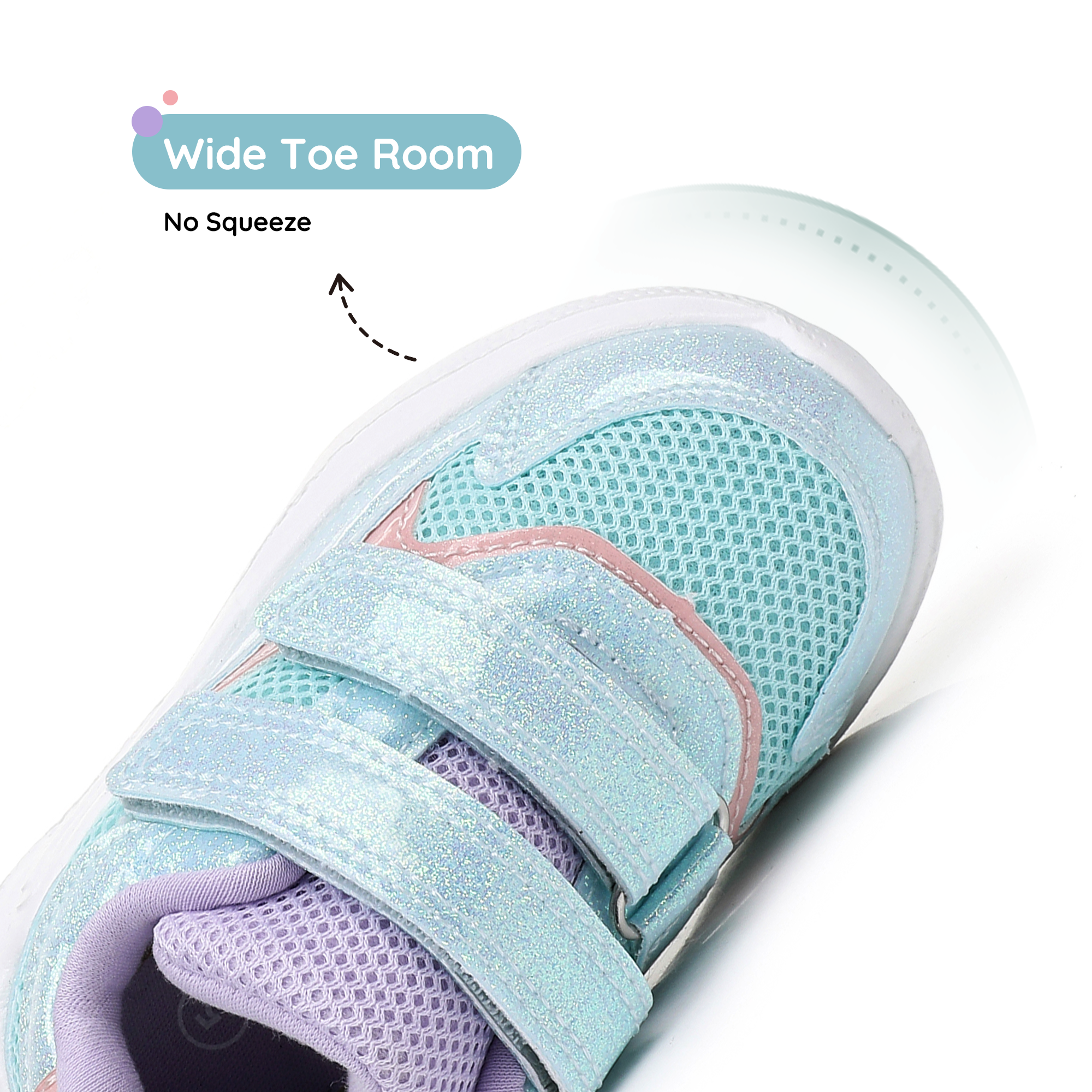 Apakowa Infant & Toddler Boys Girls Sneakers – Breathable Mesh First Walker Shoes with Adjustable Strap or Elastic Laces, Lightweight Non-Slip Athletic Shoes for Early Walkers (6-24 Months)-RF527-Green/Purple