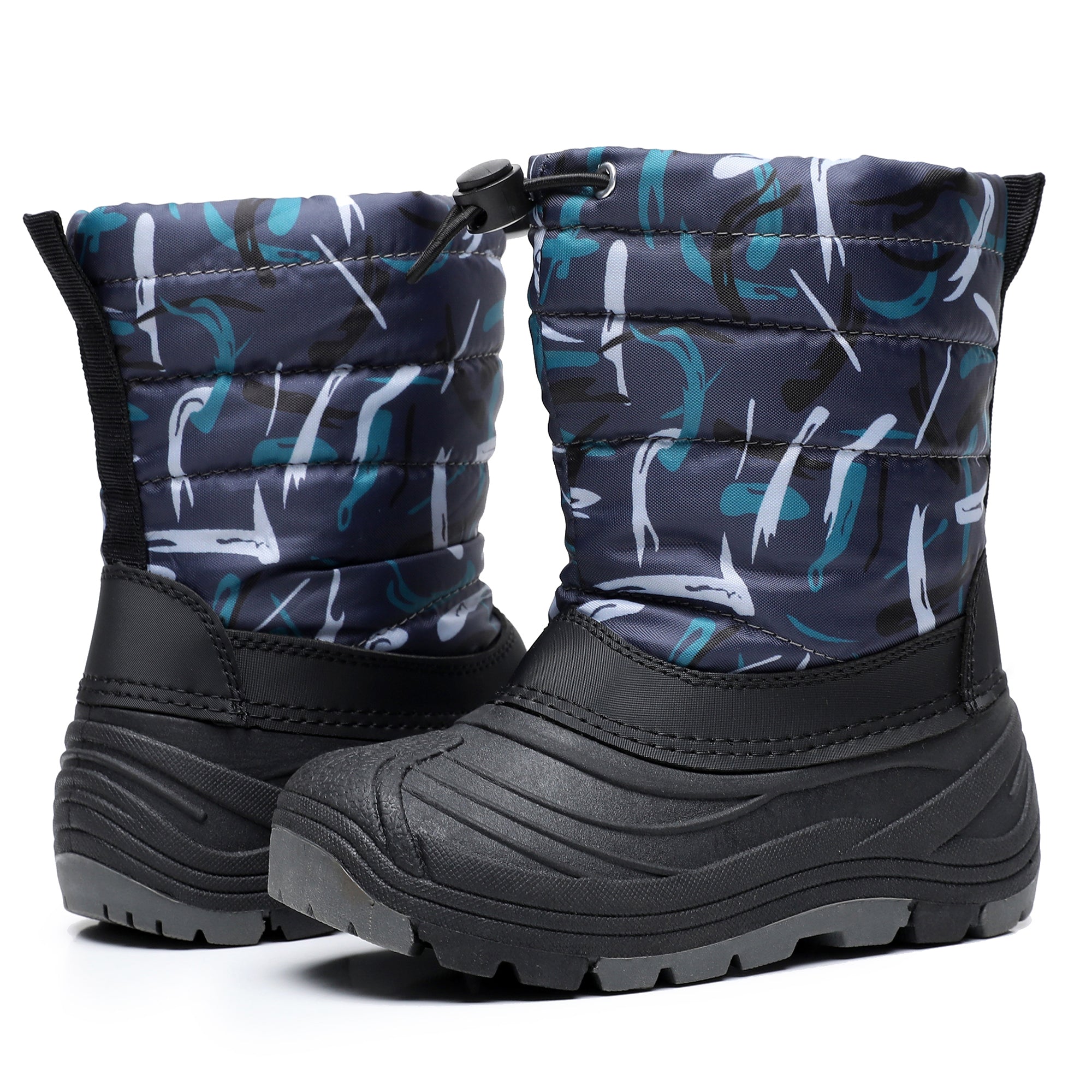 Blikcon Unisex-Child Outdoor Waterproof Winter Snow Boots (Toddler/Little Kid)-H3250-Grey