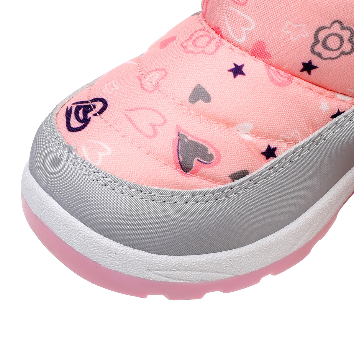 Blikcon Boys Girls Snow Boots Water Resistance Cold Weather Winter Boots-HDL010-Pink