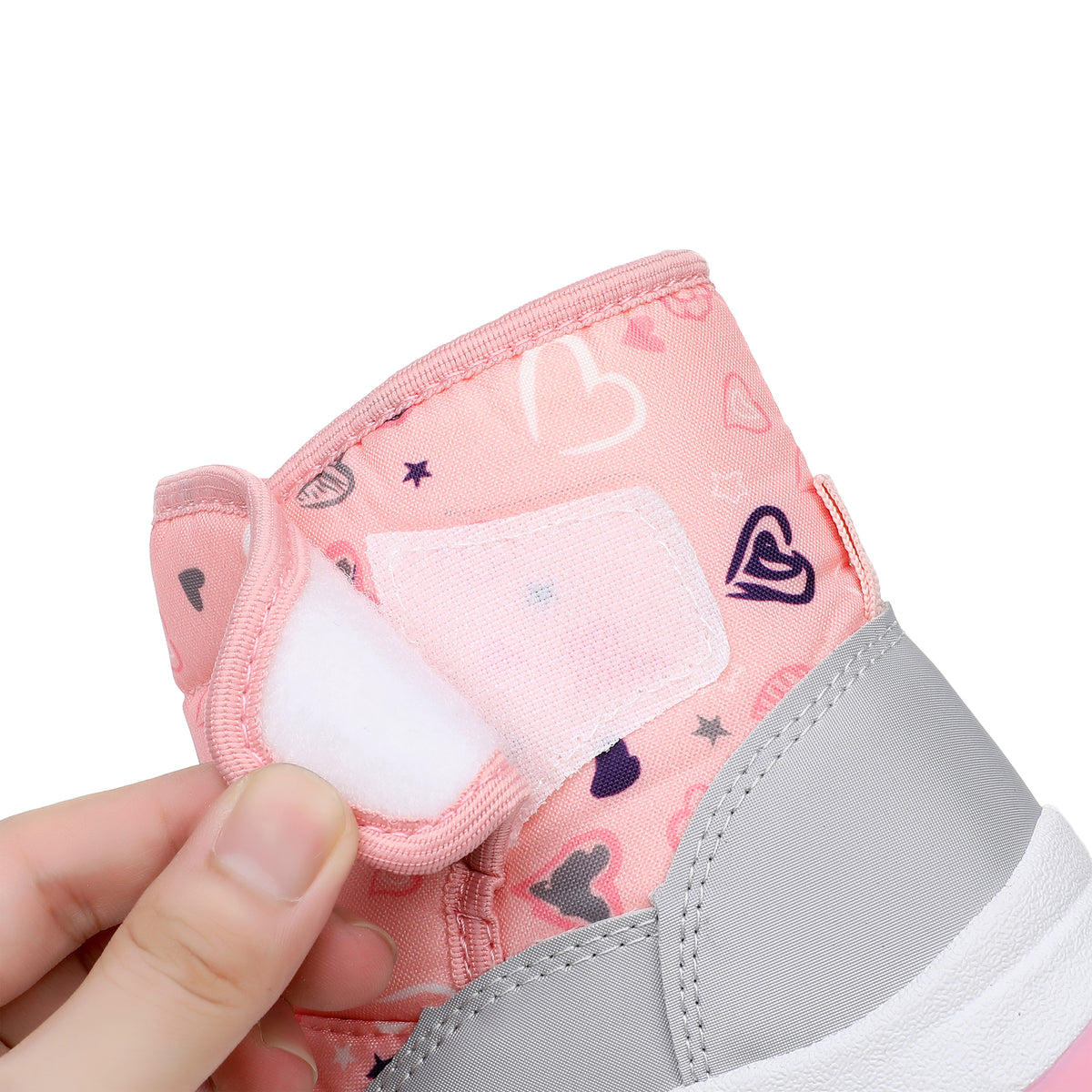 Blikcon Boys Girls Snow Boots Water Resistance Cold Weather Winter Boots-HDL010-Pink