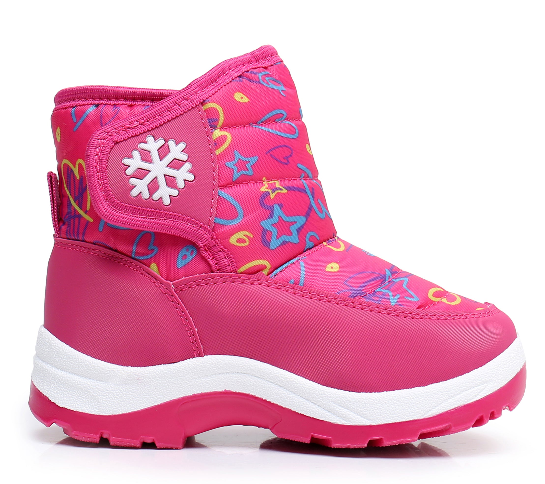 Blikcon Boys Girls Snow Boots Water Resistance Cold Weather Winter Boots-HDL010-PeachStar