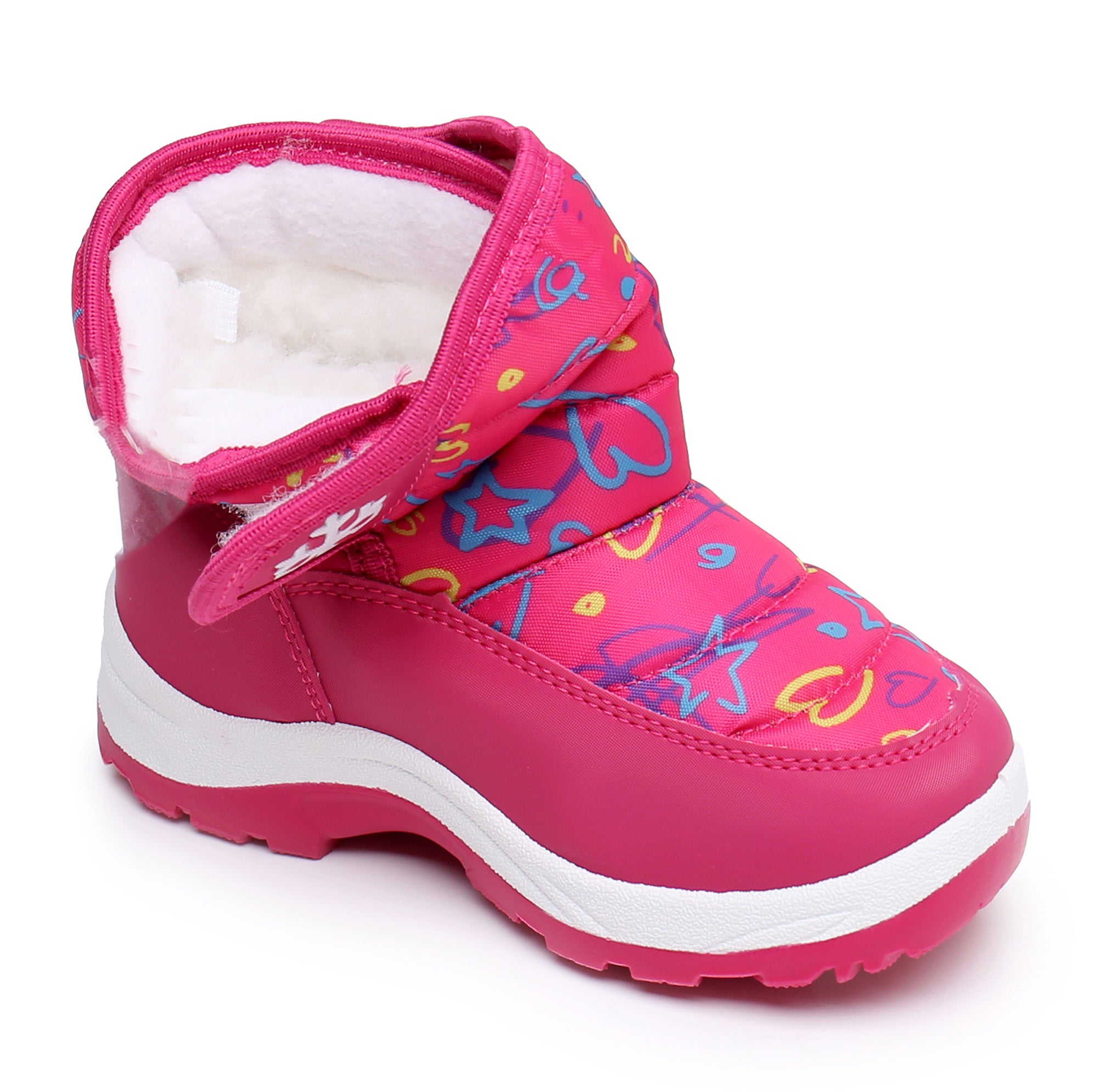Blikcon Boys Girls Snow Boots Water Resistance Cold Weather Winter Boots-HDL010-PeachStar