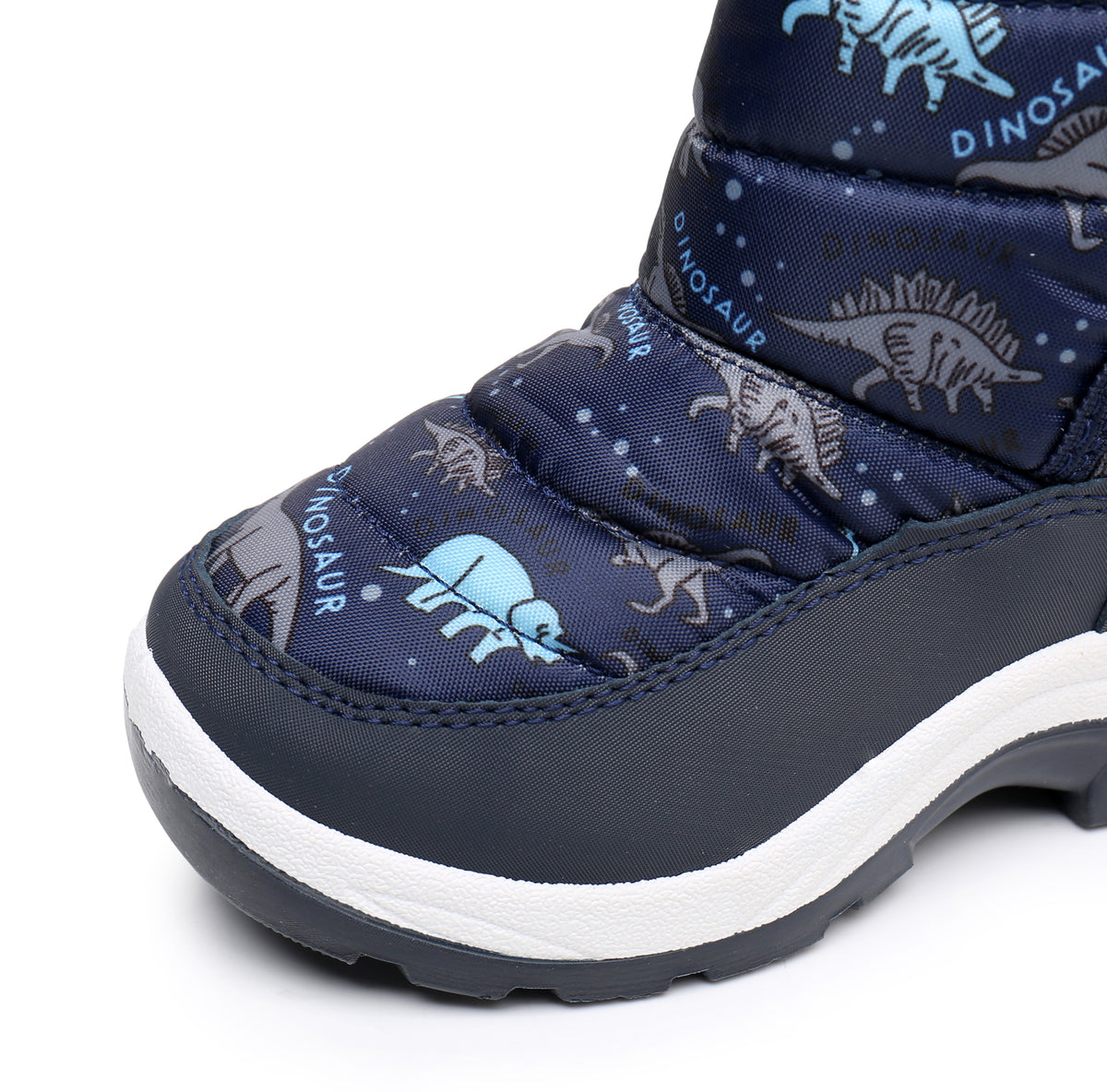 Blikcon Boys Girls Snow Boots Water Resistance Cold Weather Winter Boots-HDL010-NavyDinosaur