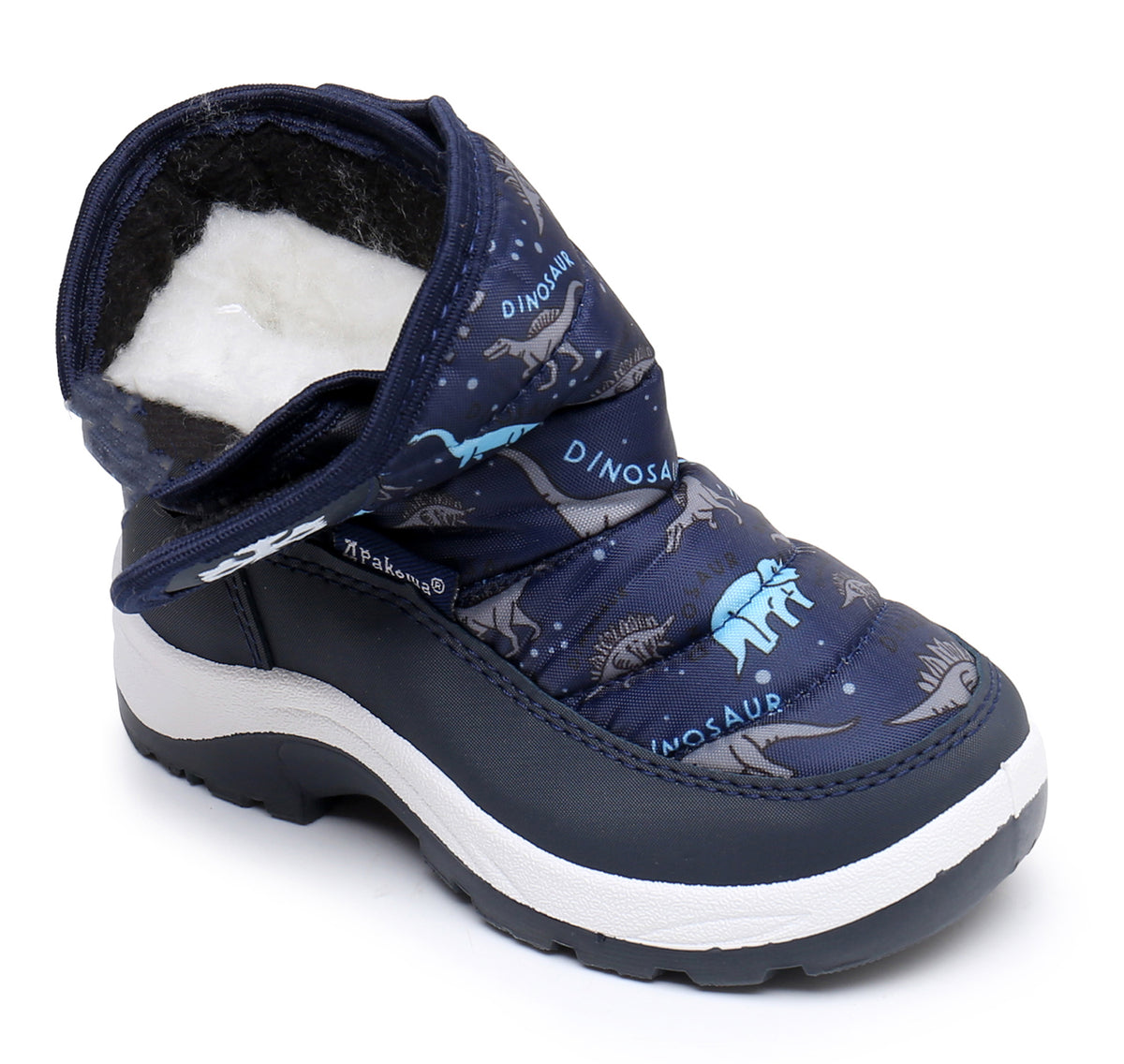 Blikcon Boys Girls Snow Boots Water Resistance Cold Weather Winter Boots-HDL010-NavyDinosaur