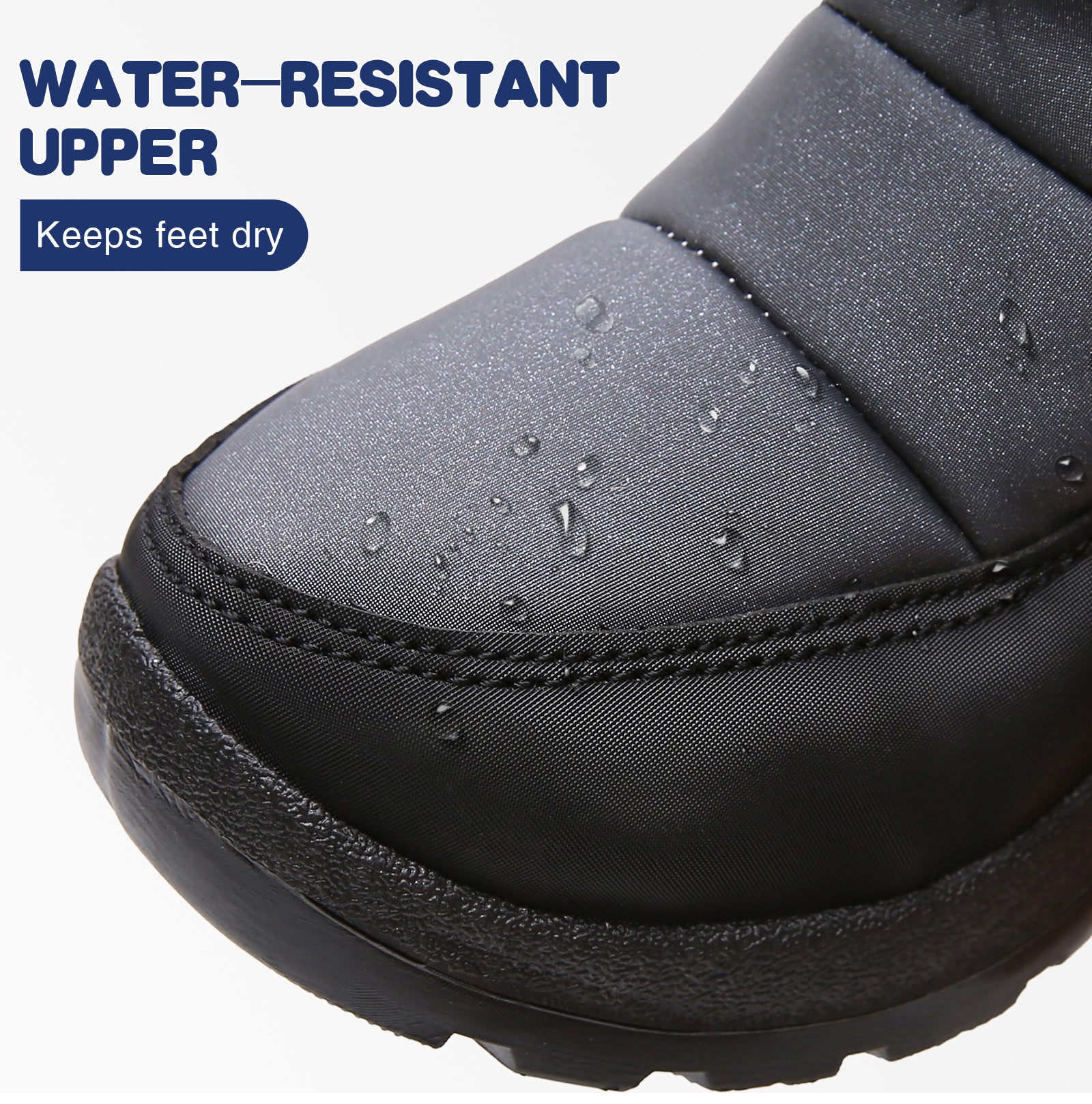 Apakowa Boys Snow Boots Outdoor Cold Weather Winter Boots (Toddler/Little Kid)-HDL011-Gray