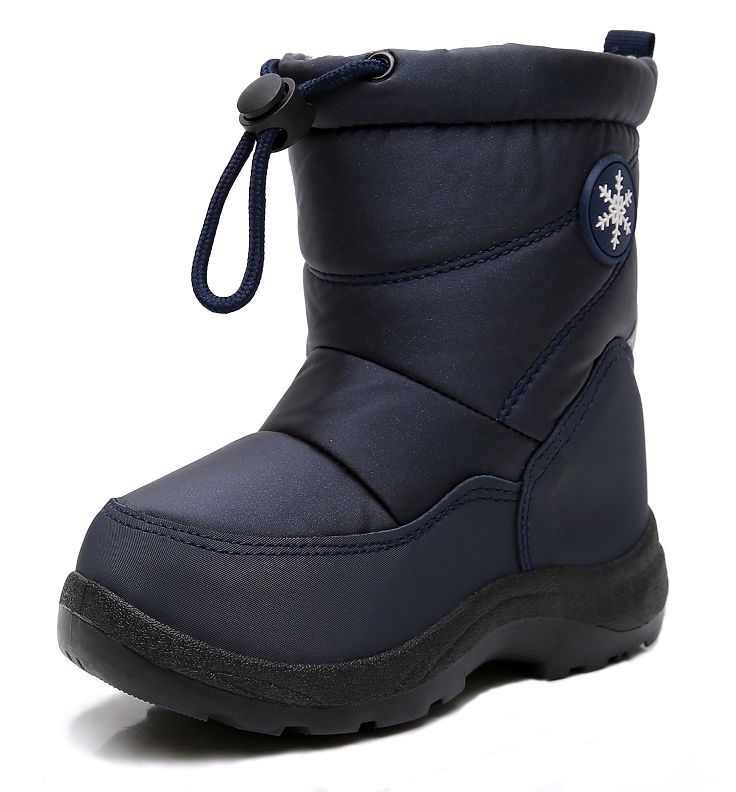 Apakowa Boys Snow Boots Outdoor Cold Weather Winter Boots (Toddler/Little Kid)-HDL011-Navy