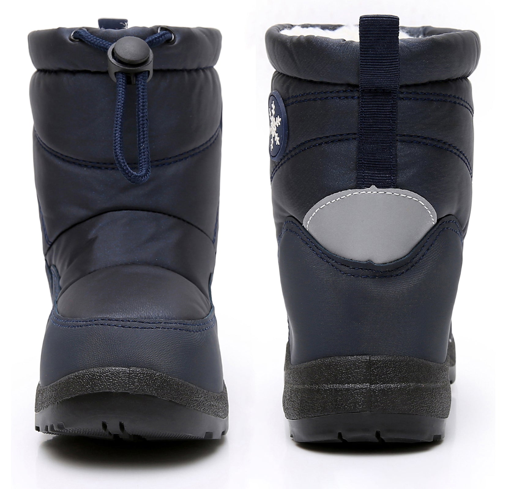 Apakowa Boys Snow Boots Outdoor Cold Weather Winter Boots (Toddler/Little Kid)-HDL011-Navy