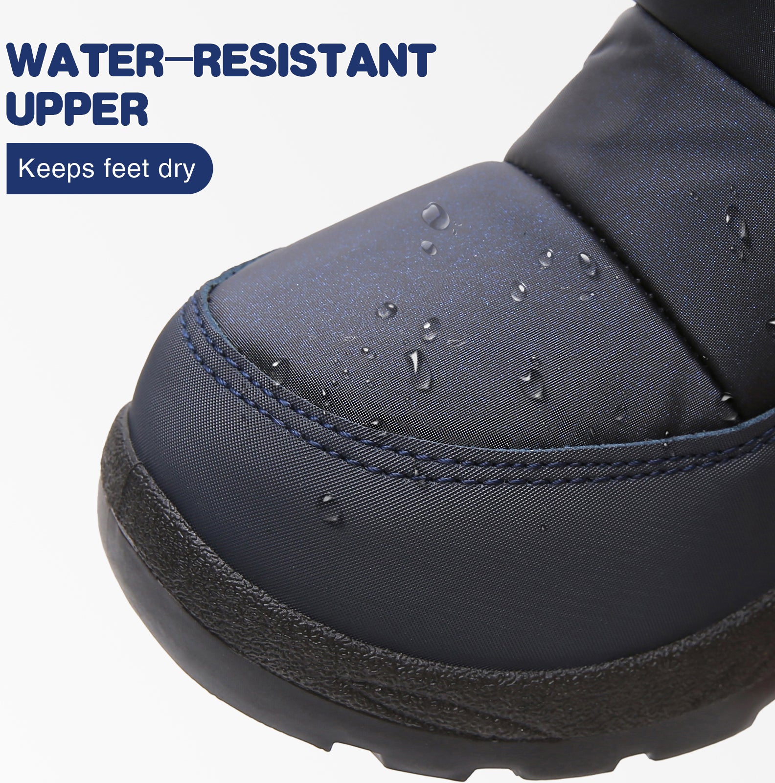 Apakowa Boys Snow Boots Outdoor Cold Weather Winter Boots (Toddler/Little Kid)-HDL011-Navy