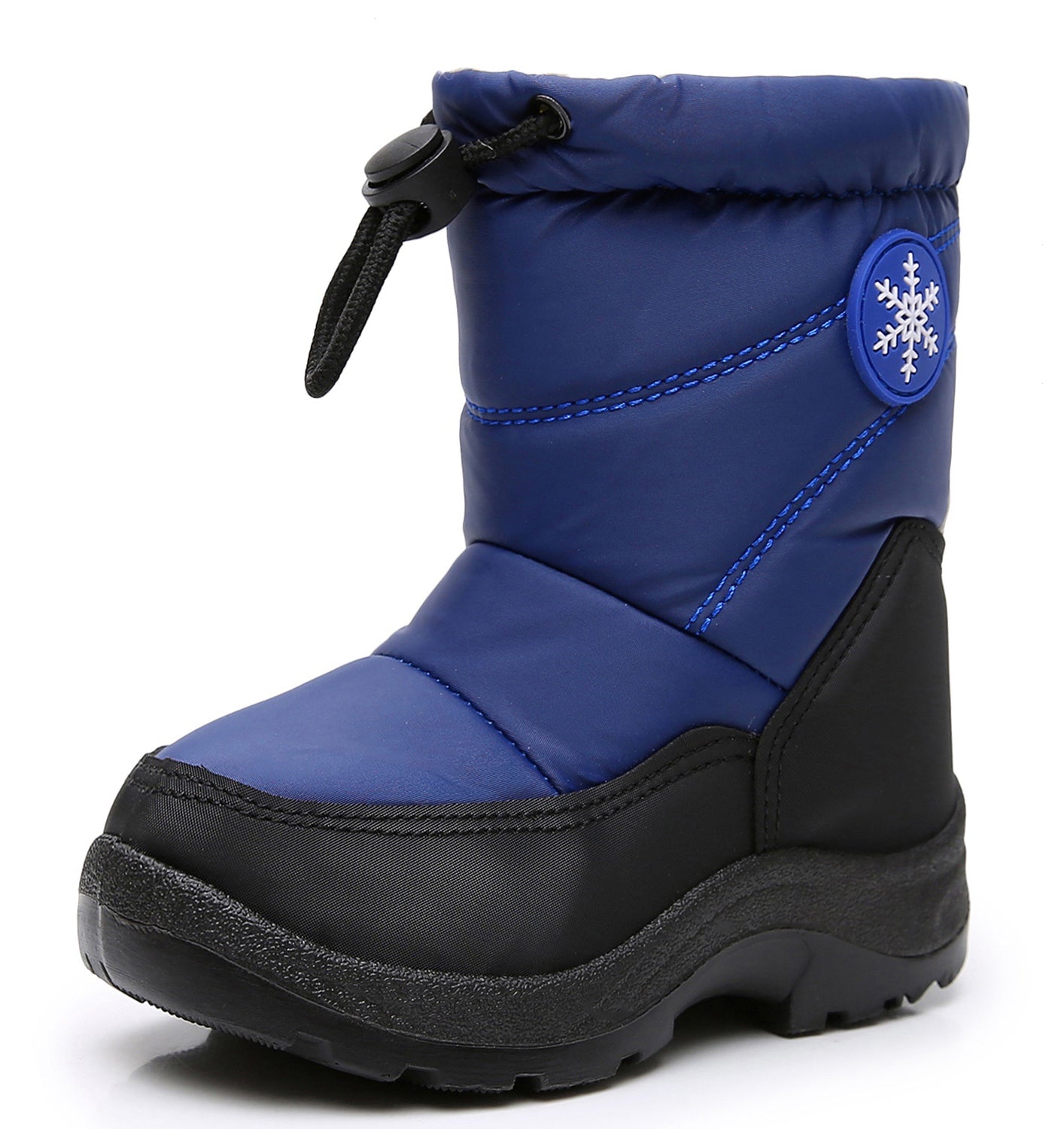 Apakowa Boys Snow Boots Outdoor Cold Weather Winter Boots (Toddler/Little Kid)-HDL011-Rblue