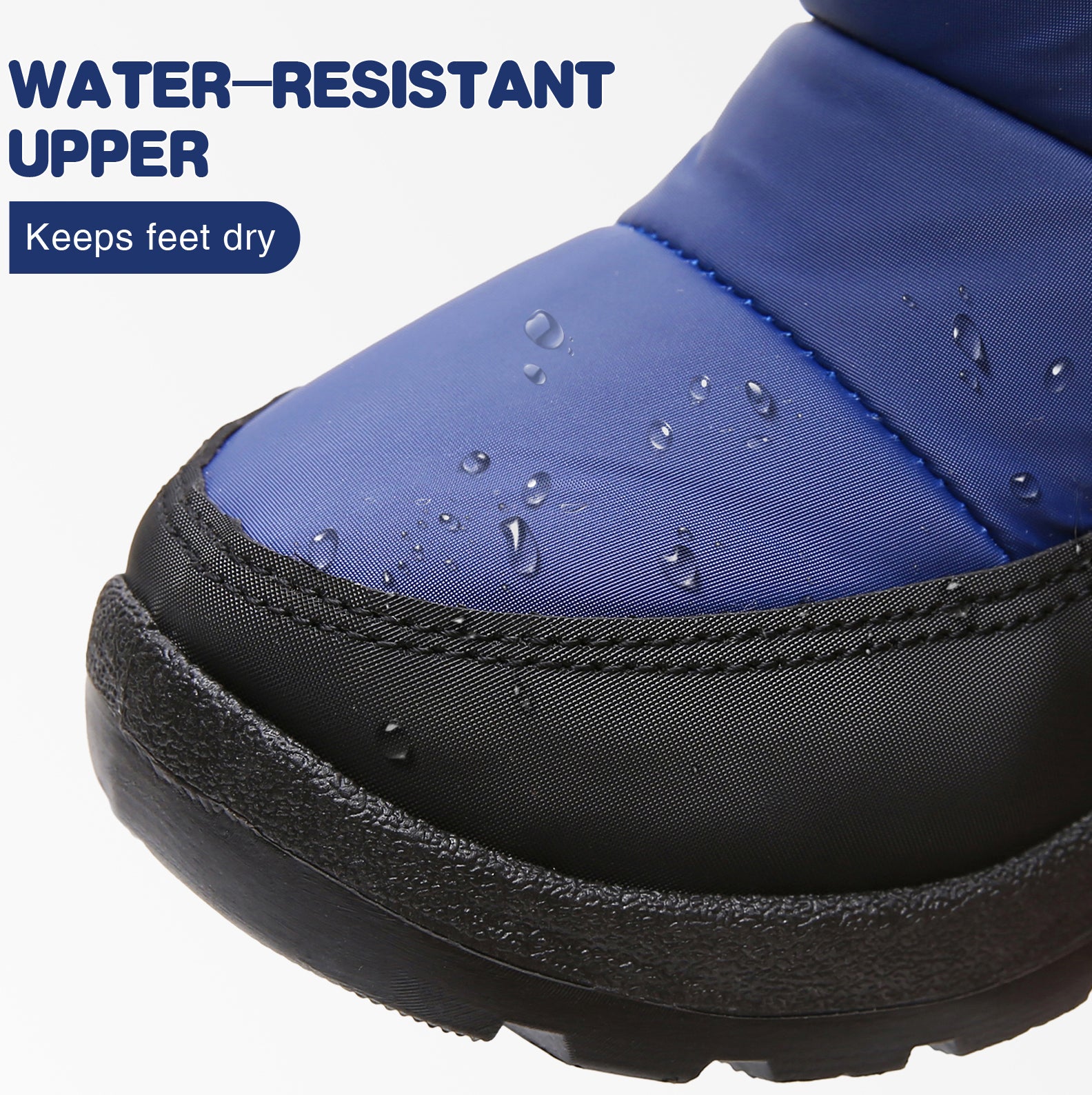 Apakowa Boys Snow Boots Outdoor Cold Weather Winter Boots (Toddler/Little Kid)-HDL011-Rblue