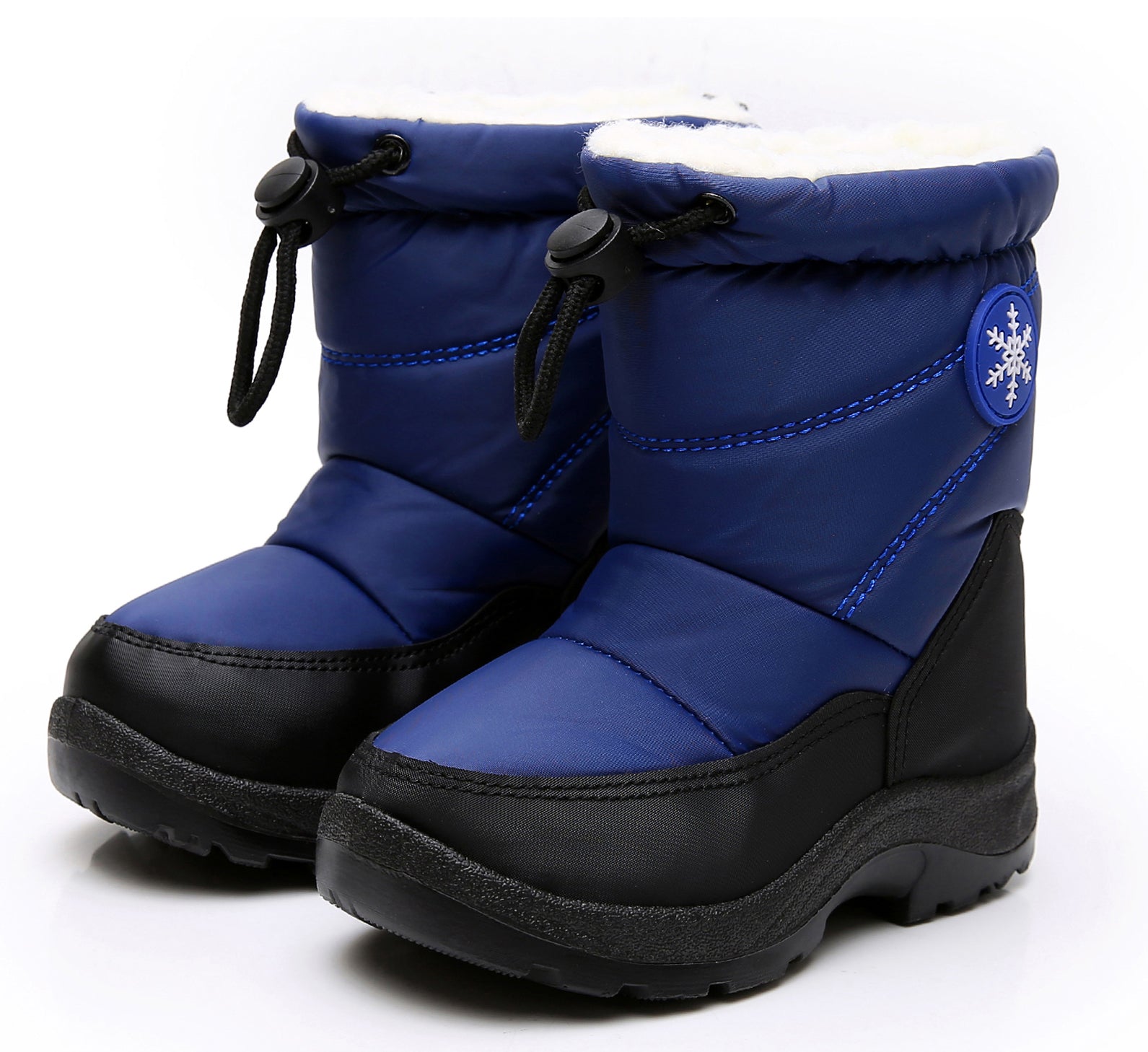 Apakowa Boys Snow Boots Outdoor Cold Weather Winter Boots (Toddler/Little Kid)-HDL011-Rblue