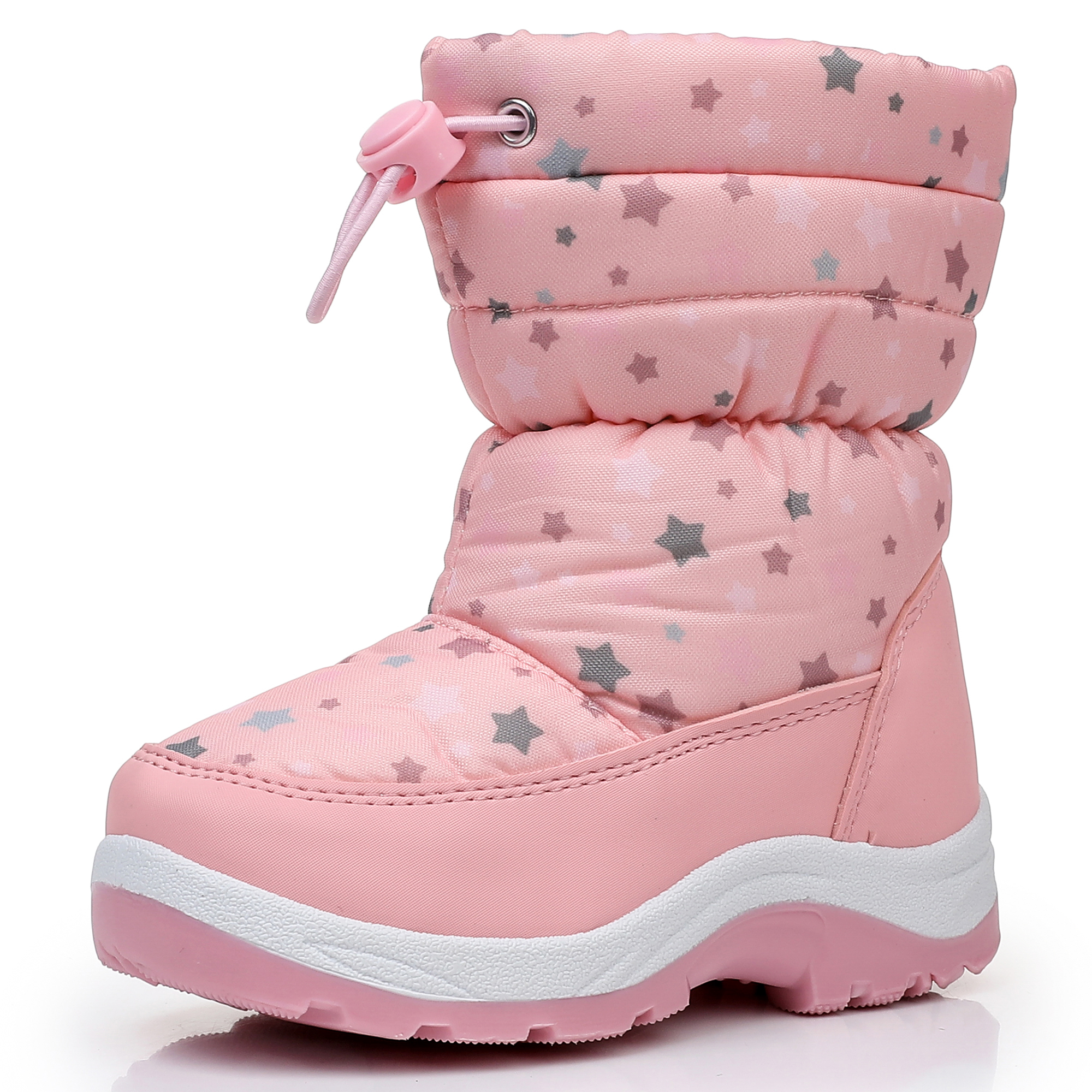 Blikcon Boys Girls Snow Boots Slip Resistant Waterproof Winter Boots (Toddler/Little Kid)-BLK-H0328-Pink