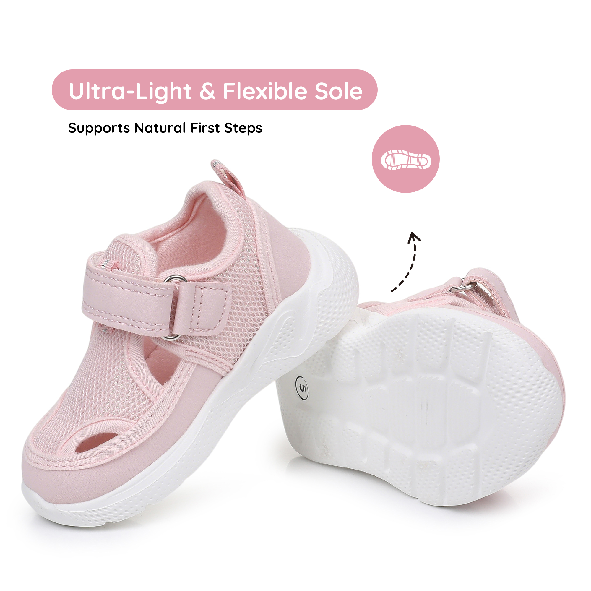 Blikcon Infant & Toddler Boys and Girls Closed-Toe Sandals – Breathable Mesh First Walker Shoes with Adjustable Strap, Lightweight Non-Slip Summer Shoes for 6–24 Months