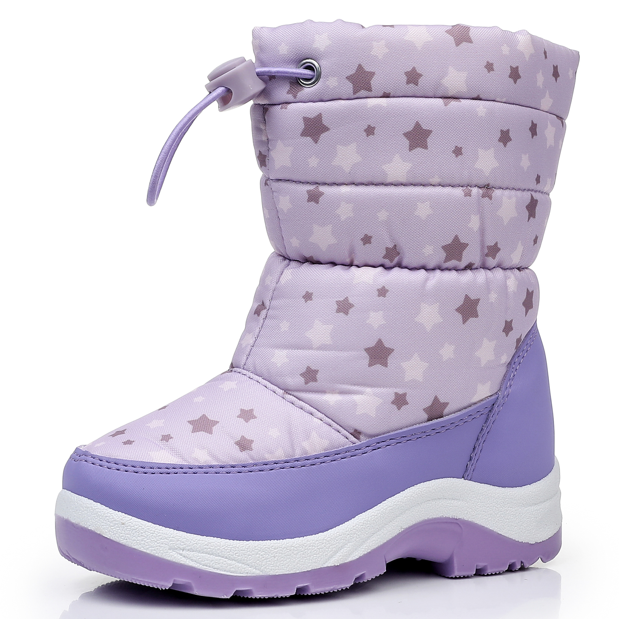 Blikcon Boys Girls Snow Boots Slip Resistant Waterproof Winter Boots (Toddler/Little Kid)-BLK-H0328-Purple