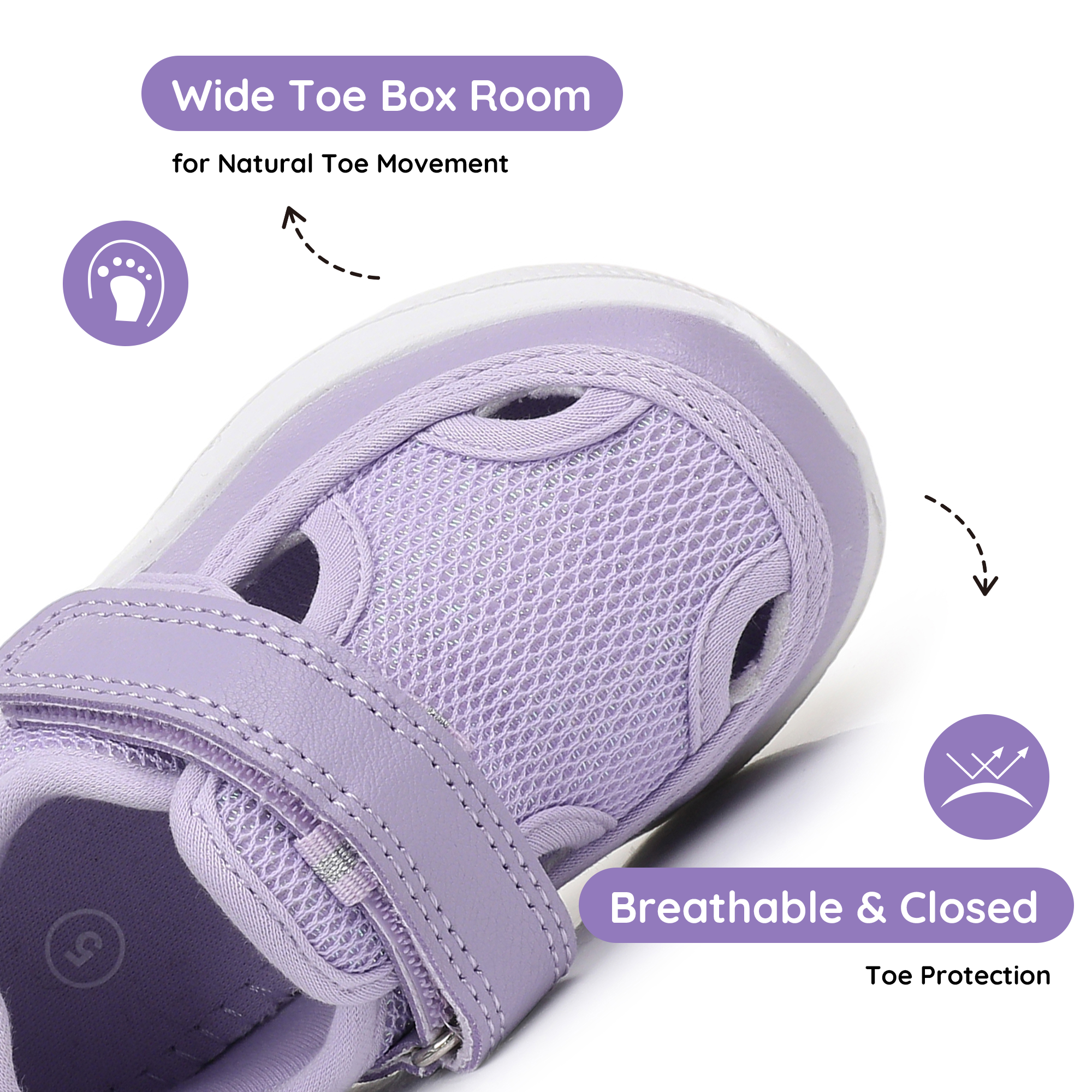 Blikcon Infant & Toddler Boys and Girls Closed-Toe Sandals – Breathable Mesh First Walker Shoes with Adjustable Strap, Lightweight Non-Slip Summer Shoes for 6–24 Months