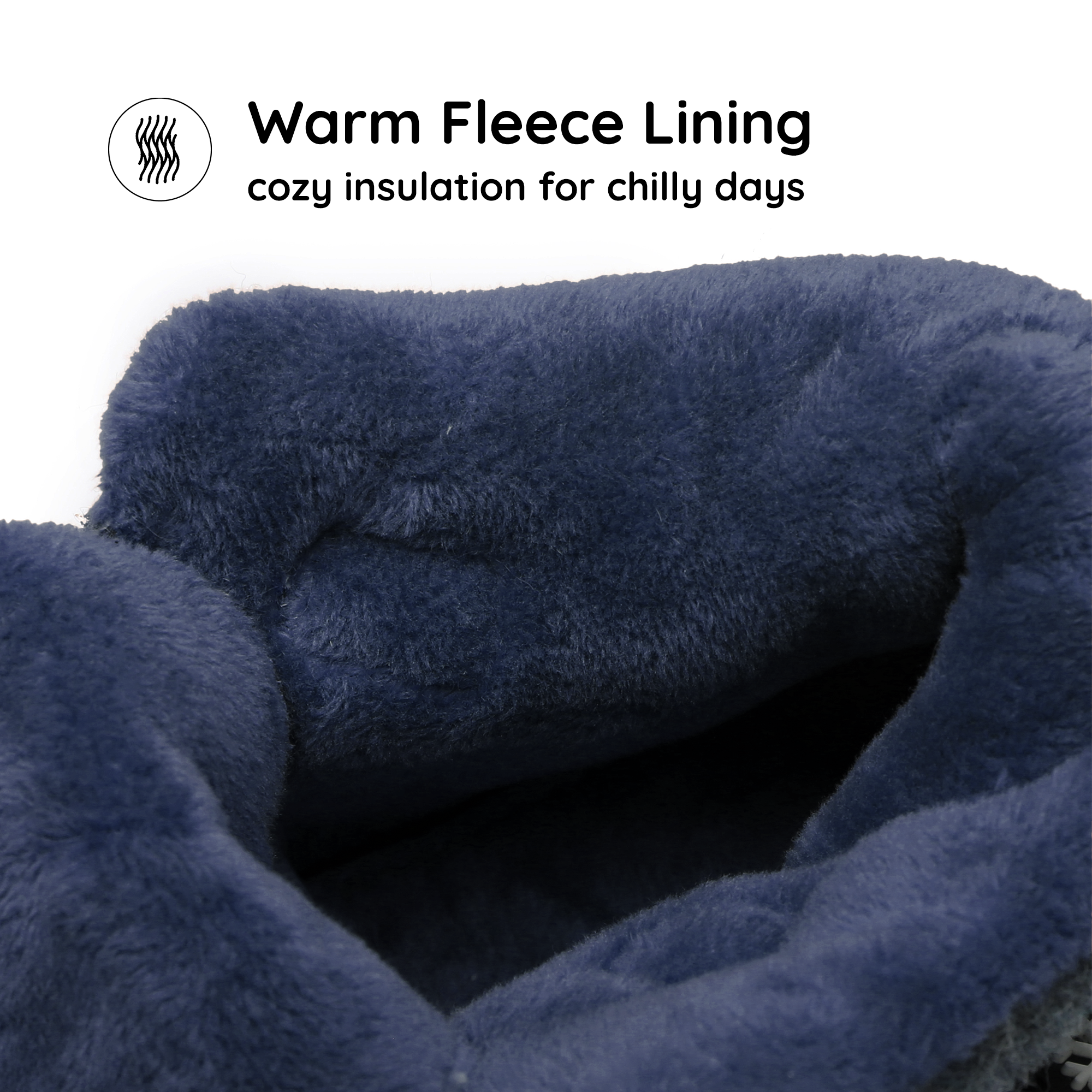 Blikcon Boys Boots Toddler Boys Fall Winter Boots Outdoor with Hook and Loop (Toddler/Little Kid)-BLK-35217-Navy