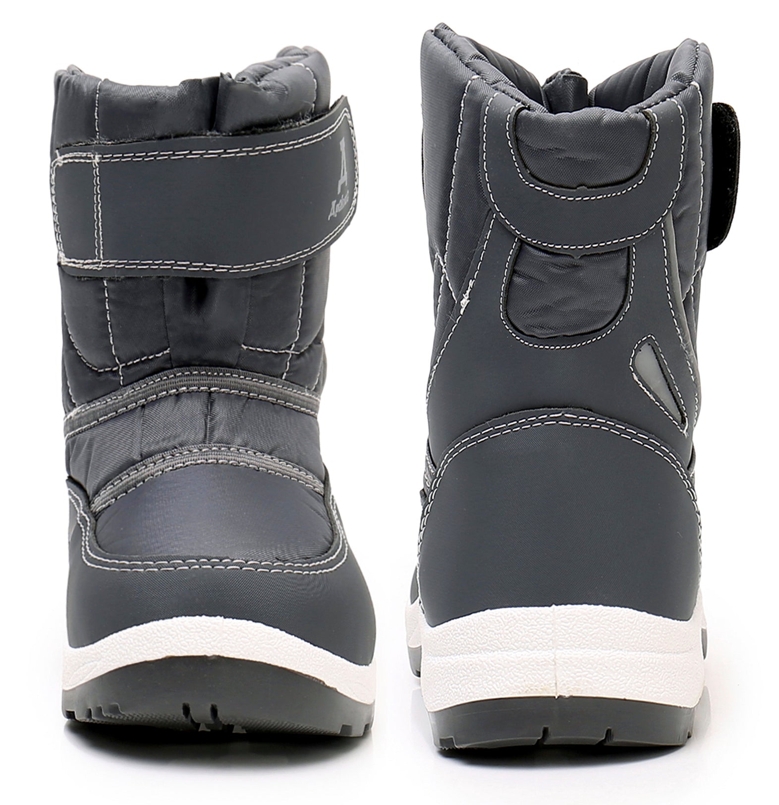 Apakowa New Kids Boys Cold Weather Snow Boots (Toddler/Little Kid)-HDL06-grey